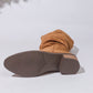 Modische und bequeme kniehohe Stiefel mit Blockabsatz