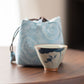 Klassisch bemalte, glatte, glasierte Keramik-Teetasse