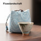 Klassisch bemalte, glatte, glasierte Keramik-Teetasse