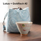 Klassisch bemalte, glatte, glasierte Keramik-Teetasse