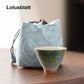 Klassisch bemalte, glatte, glasierte Keramik-Teetasse