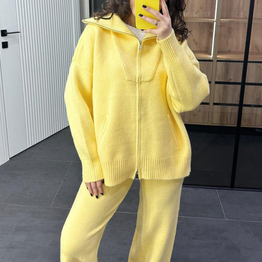Lässiges 2-teiliges Strick-Outfit für Frauen