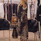 Oversize-Hemdkleid mit Leopardenmuster