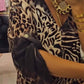 Oversize-Hemdkleid mit Leopardenmuster