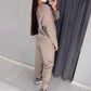 Bis zu 40 % Rabatt!!🔥Damen Glitter Rhinestone Sweatshirt & Casual Hose 2-teiliges Set