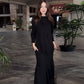 💖Elegantes knöchellanges Paillettenkleid mit Rundhalsausschnitt