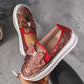 Damen Slip-On Loafer mit Strasssteinen und Schleife