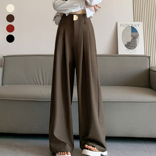 Anzughose mit hoher Taille und weitem Bein für Damen