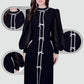 🌹Damen Maxikleid mit halbem Rollkragen und Taschen