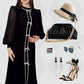 🌹Damen Maxikleid mit halbem Rollkragen und Taschen