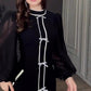 🌹Damen Maxikleid mit halbem Rollkragen und Taschen