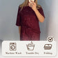 💖Pailletten-Rundhalsoberteil und weite Hose für Damen✨