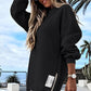 🔥Was soll ich morgen anziehen?🔥Langärmeliger Pullover mit Reißverschluss Schlitz Lässiges Sweatshirt Kleid