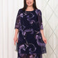 💟2025 Neue geraffte Ärmel Elegante gedruckte Chiffonkleider📐[M - 4XL]