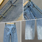 👖Bis zu 49 % Rabatt!✨Damen Jeans mit glänzenden Strasssteinen und schickem Schlitz✨