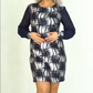 💕Maximal 50 % Rabatt👗Elegantes Kleid mit Rundhalsausschnitt und langen Ärmeln✨