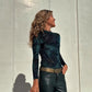 ⏰Maximal 50 % Rabatt🌸Besticktes Langarm-Bodysuit-Oberteil für Damen🌟