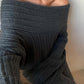 49 % Rabatt!🎀Übergroßer schulterfreier Pullover für Damen