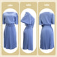 👗Bis zu 49 % Rabatt!✨Elegantes Faltenkleid mit Rundhalsausschnitt und Gürtel