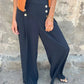 Lockere Hose mit weitem Bein und elastischer Taille