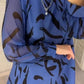 🎉 Frohes neues Jahr! 50 % RABATT 🛍️ Langärmliges Kleid mit Rundhalsausschnitt und lockerem Print für Damen