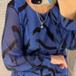 🎉 Frohes neues Jahr! 50 % RABATT 🛍️ Langärmliges Kleid mit Rundhalsausschnitt und lockerem Print für Damen