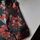 Frauen Floral Bedrucktes Langarm Pyjama Oberteil & Hose Zwei-Teile-Set
