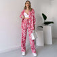 2025 neuer Stil, elegantes Damen Hemd und Hose 2-teiliges Set, Zebra-Print