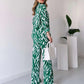 2025 neuer Stil, elegantes Damen Hemd und Hose 2-teiliges Set, Zebra-Print