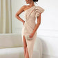 💃Bis zu 49 % Rabatt!🌟One-Shoulder-Kleid mit Cut-Out und Rüschenärmeln