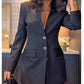 💖Limitierte Zeitaktion 50% RABATT💖 Stylisches Blazer & Durchsichtige Flared-Hosen 2-Teiliges Set