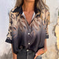 🍁Button-Down-Hemd mit Leopardenmuster für Damen