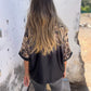 🍁Button-Down-Hemd mit Leopardenmuster für Damen