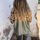 🍁Button-Down-Hemd mit Leopardenmuster für Damen