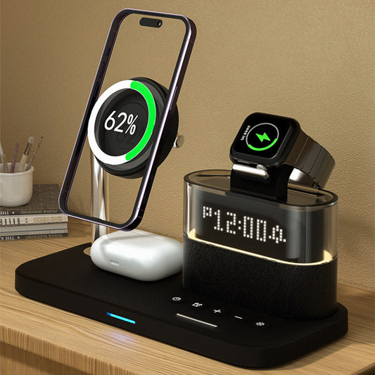 🔥HEISSER ANGEBOT 2025 – 50 % RABATT🔥3-in-1-Wireless-Ladestation mit Wecker
