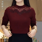 Halbhoher Kragen Cutout Mode Warmes Top