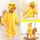 Niedliche Flanell-Babystrampler im Tierdesign