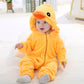 Niedliche Flanell-Babystrampler im Tierdesign