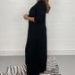 Damen Zweiteiliges Set mit Langem Oberteil und Weiten Hosen