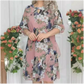 💟Knielanges Kleid mit Blumendruck für Damen