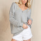 🌾Lässiger, locker sitzender Strickpullover mit V-Ausschnitt für Damen