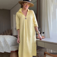 🌼Bezauberndes, lockeres Kleid mit Schlitz in leuchtendem Gelb