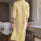 🌼Bezauberndes, lockeres Kleid mit Schlitz in leuchtendem Gelb