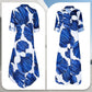49 % Rabatt!🌟Langärmeliges Maxikleid mit Blumenprint und Revers