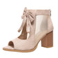 Offene Damen-Schleifen-Sandalen mit klobigem Absatz(👠50 % Rabatt!)