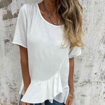 50 % Rabatt!🌟Lässiges T-Shirt mit Rundhalsausschnitt für Frauen