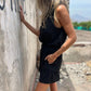 Damen Romper mit Gürtel und Knopfleiste