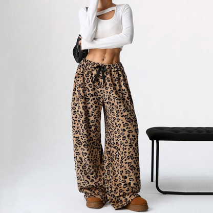 50 % Rabatt!💥🐆 Weite Hose mit Leopardenmuster für Damen💝