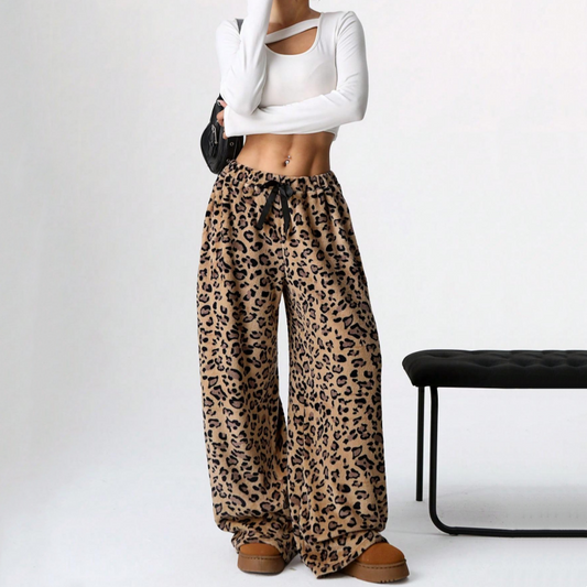 50 % Rabatt!💥🐆 Weite Hose mit Leopardenmuster für Damen💝