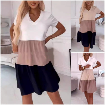 50 % Rabatt!💖 Elegantes langes Damenkleid mit V-Ausschnitt